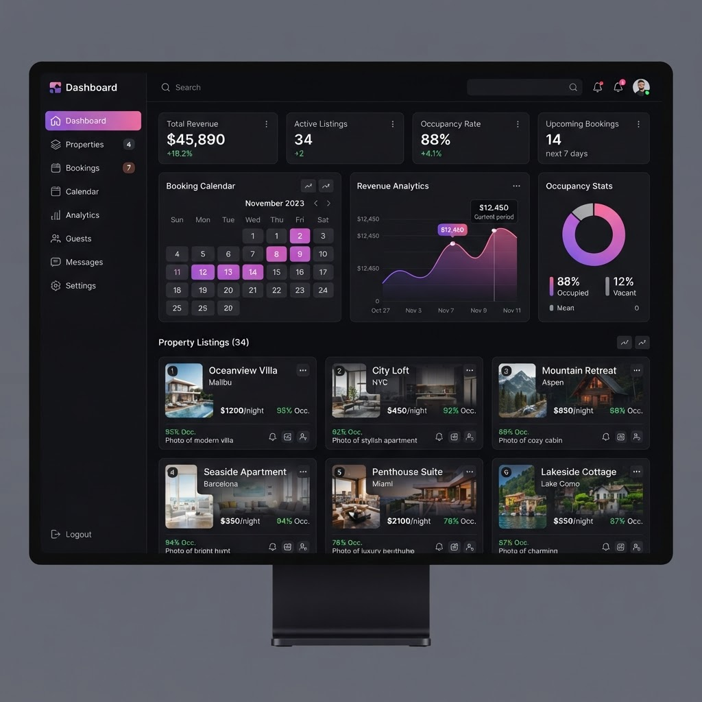 Nesty property management dashboard